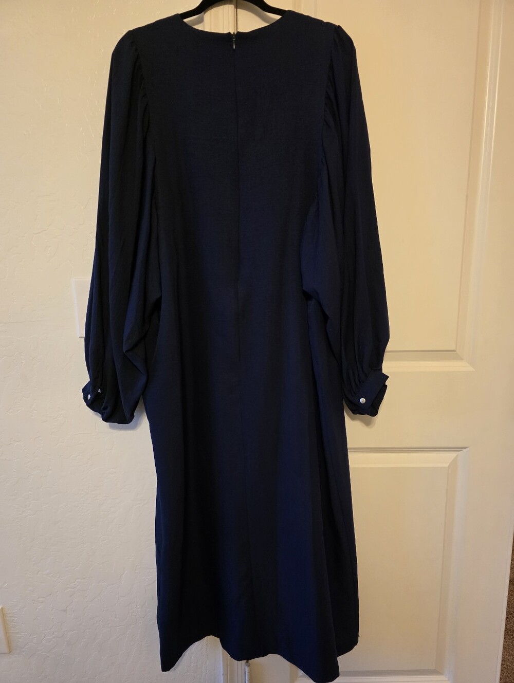Hijab House Elegant Navy Balloon-Sleeve Maxi Women's Dress Size 8 US - Picture 4 of 6